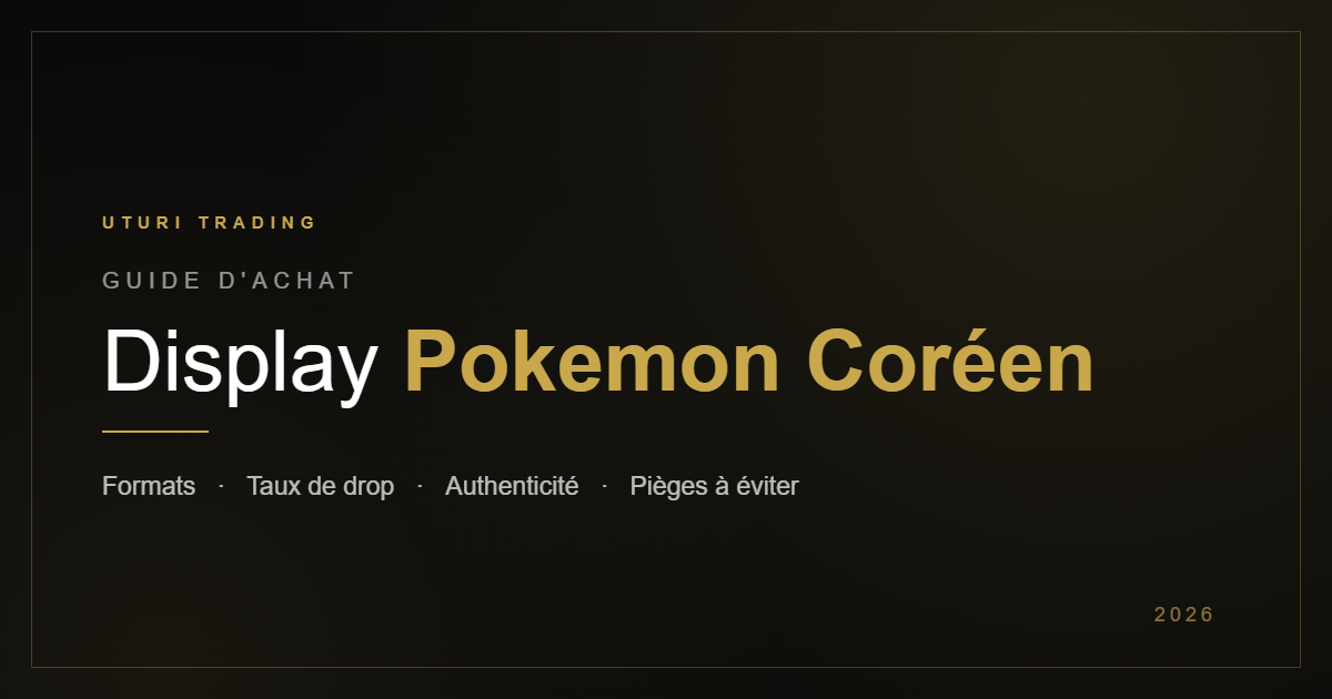 Guide d'achat Display Pokemon Coréen - Uturi Trading