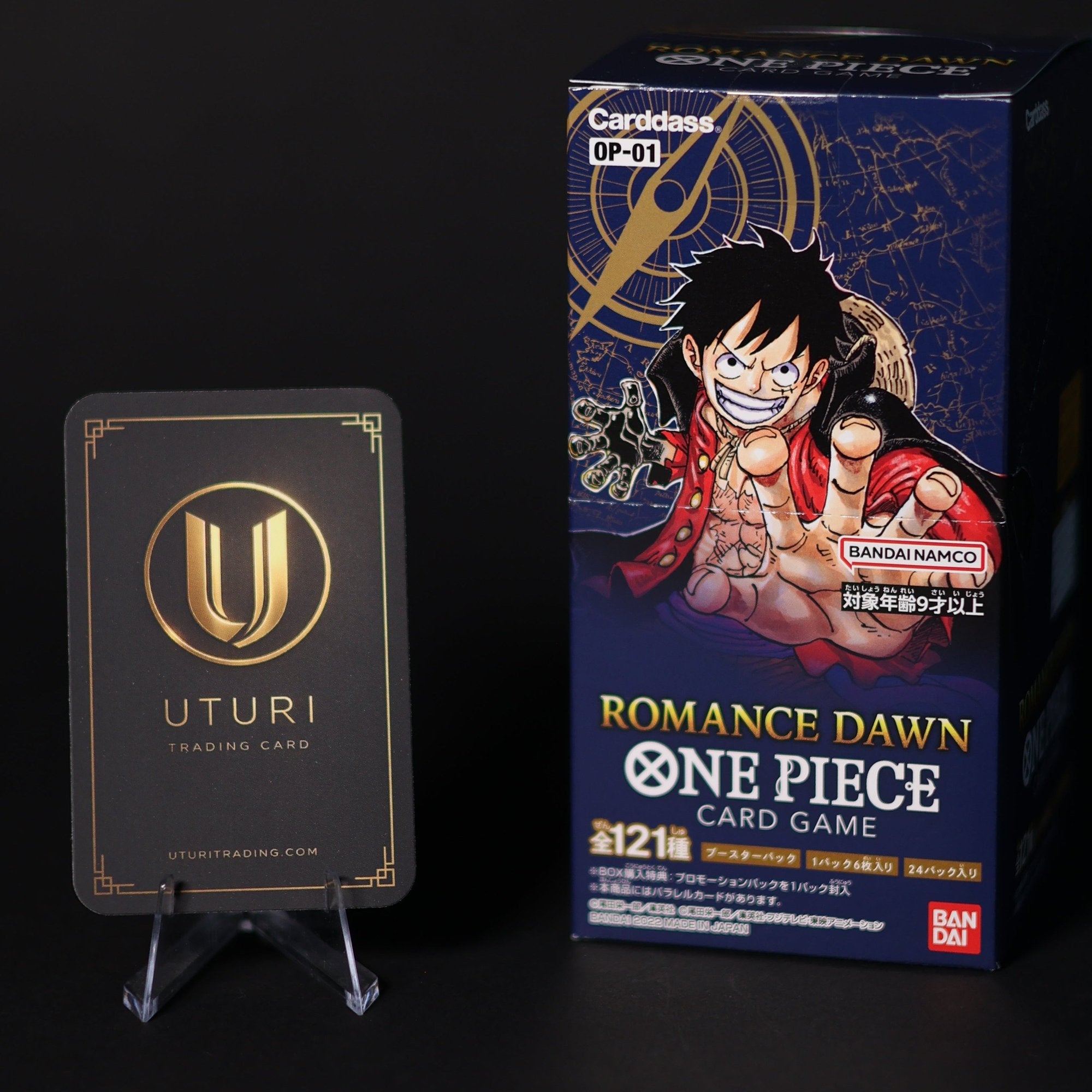 Display One Piece OP01 Romance Dawn — Booster box japonaise scellée, 24 boosters, Luffy, Shanks, Bandai