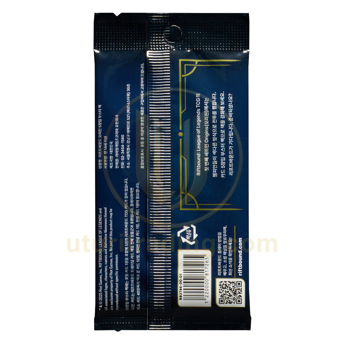 Display Riftbound Origins Slim coréen — Booster Box 24 boosters de 5 cartes League of Legends TCG — booster 5 cartes, verso