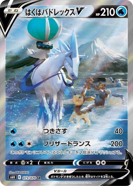 Ice Rider Calyrex-V 073 S6H — carte Pokémon Silver Lance SR
